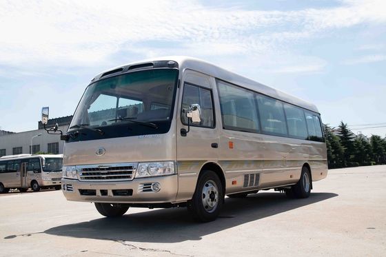 China Luxereis 30 Seater-de Voetpedaal die van de Minibushefboom CUMMINS-Motor bezienswaardigheden bezoeken leverancier